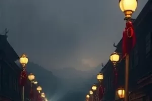 雾港谜案里码头仓库昏黄灯光下的木箱特写