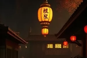 午夜列车车厢走廊尽头忽明忽暗的顶灯画面